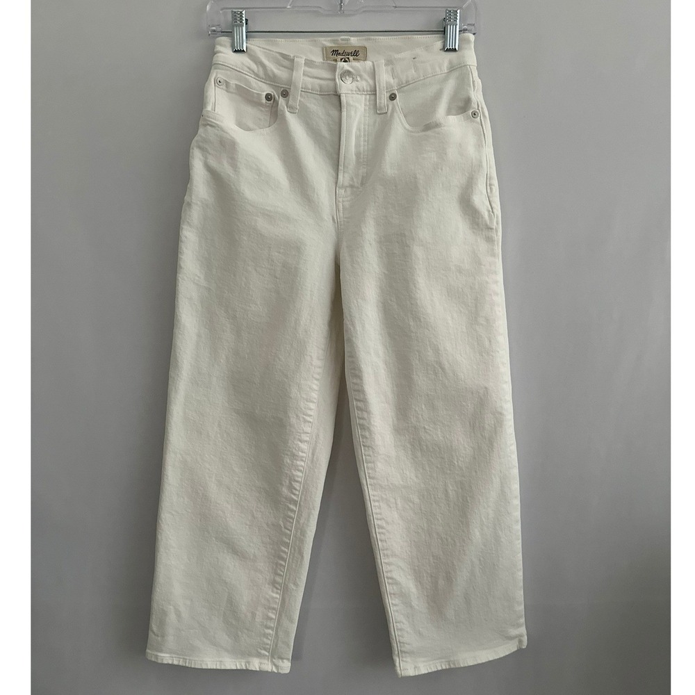 Madewell The Perfect Vintage Wide-Leg Crop Jean 26P Ivory Coastal Clean Girl